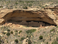Mesa Verde Mational Park trails, Colorado.